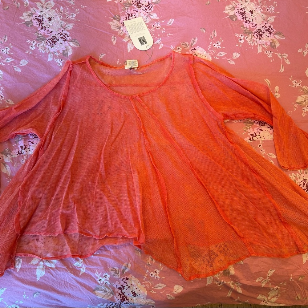 Krista Larson Scarlet CTU (100% Cotton Tulle) Billowy Shirt - NWT - OS